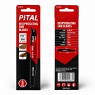 Pital Bajonettsagblad for tre og spiker 150mm 6-12TPI Bimetall (5-pack) thumbnail