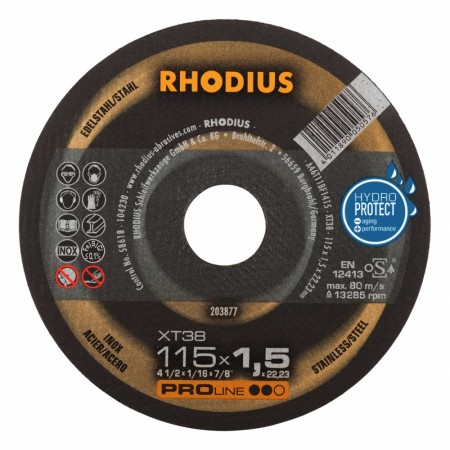 Rhodius XT38 kappeskive 115 × 1,5 mm