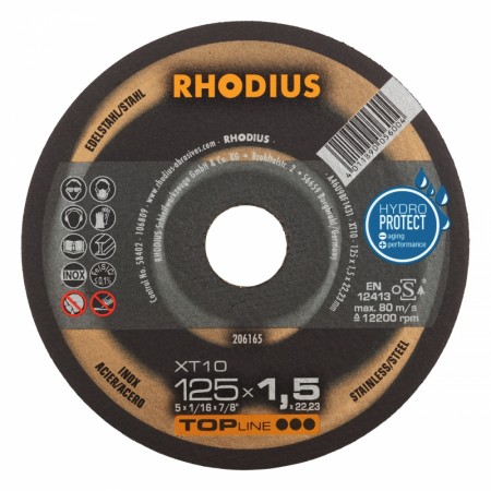 Rhodius XT10 kappeskive 125 × 1,5 mm