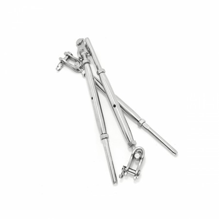 Strekkfisk leddet gaffel/wirefeste (4mm) M8 A4 Syrefast M-8476
