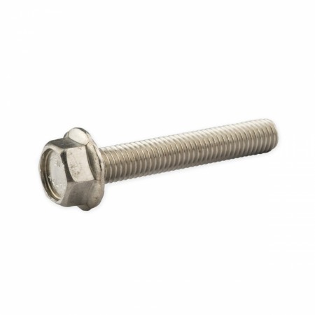Sekskantskrue med flens M8x60mm A4 Syrefast DIN 6921 (med låsetenner)