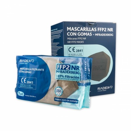 Radex FFP2 Støvmaske uten ventil - Grå - 25 stk.