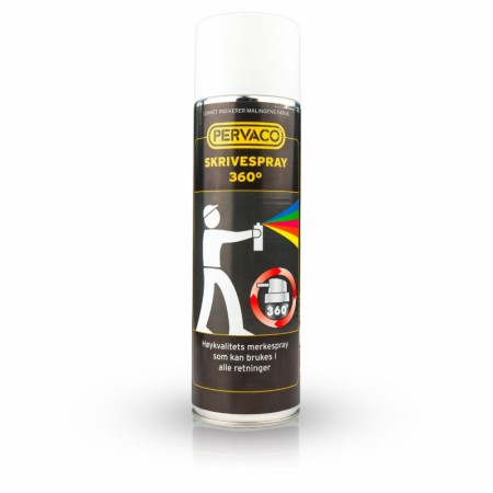 Pervaco Skrivespray 360°, 500ml - hvit