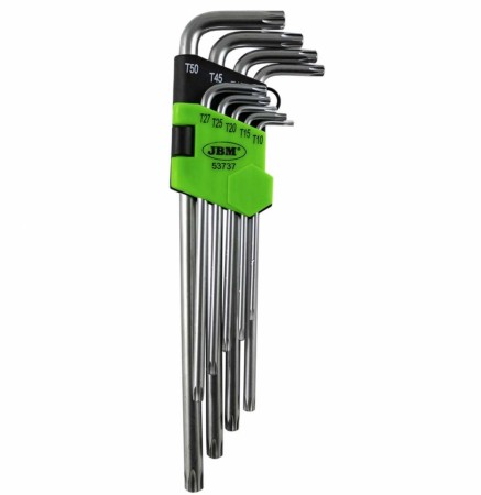 JBM Torxnøkkelsett TX10-TX50 ekstra lange - 9 deler