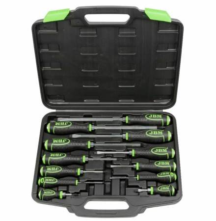 JBM Gjennomgående skrutrekkersett - 12 deler