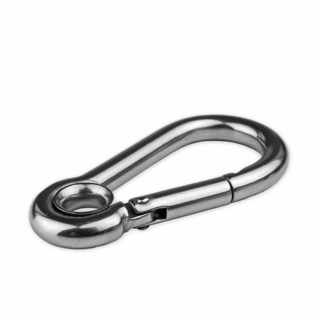 Karabinkrok med øye 7x70mm A4 Syrefast M-8250