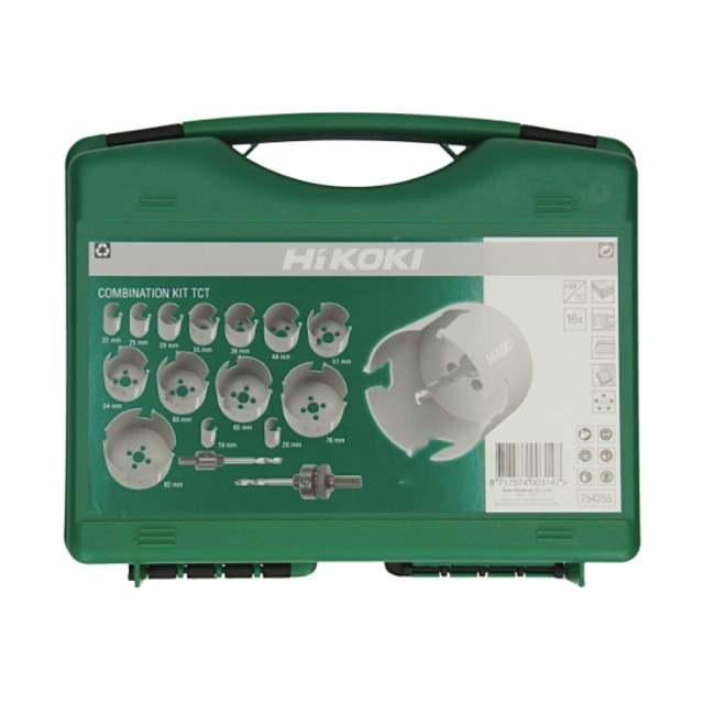 Hikoki Hullsagsett med karbidtenner TCT 19-82mm - 16 deler