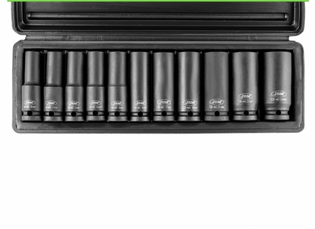 JBM Kraftpipesett 1/2″, ekstra lange - 11 deler