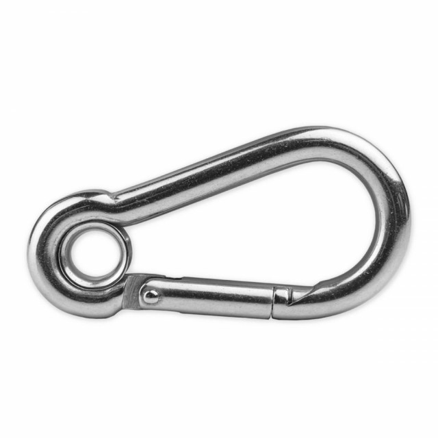 Karabinkrok med øye 8x80mm A4 Syrefast M-8250