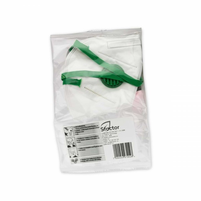 SFactor FFP3 Støvmaske med ventil - 10 stk