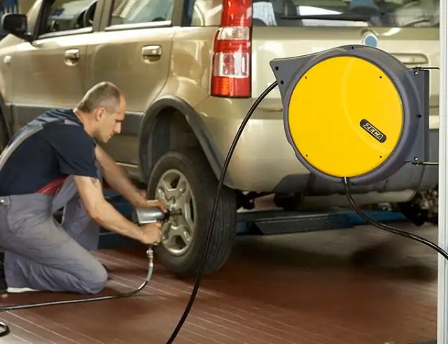 Zeca slangetrommel for trykkluft Ø10mm - 8m