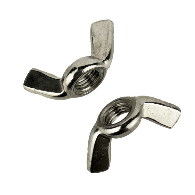 Vingemutter M10 A4 Syrefast DIN 315 (Amerikansk type)