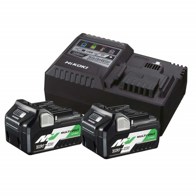 Hikoki Batteripakke 36V MULTI VOLT (2x BSL36A18 + UC18YSL3)