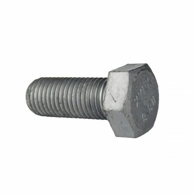 Sekskantskrue M12x50mm HDG 8.8 Helgjenget DIN 933 / ISO 4017
