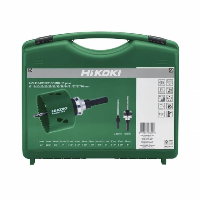 Hikoki Hullsagsett HSS-Co Bimetall 19-76mm - 16 deler