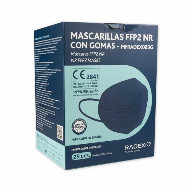 Radex FFP2 Støvmaske uten ventil - Blå