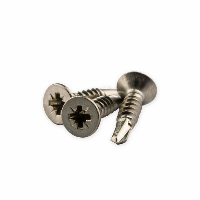 Fasadeskrue med senkehode 4,2x19mm PZ2 A4 Syrefast DIN 7504-O 1000 stk.