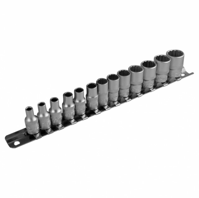 JBM Sett med 12-kantpiper 1/4″ - 13 deler