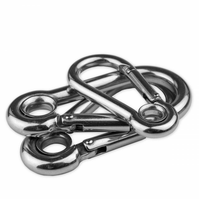 Karabinkrok med øye 5x50mm A4 Syrefast M-8250