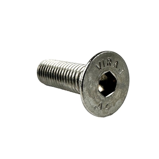 Senkeskrue M4x40mm Innvendig sekskant A4-70 Syrefast DIN 7991