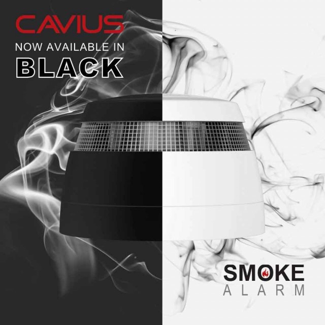 Cavius Trådløs Optisk Røykvarsler - Black Edition