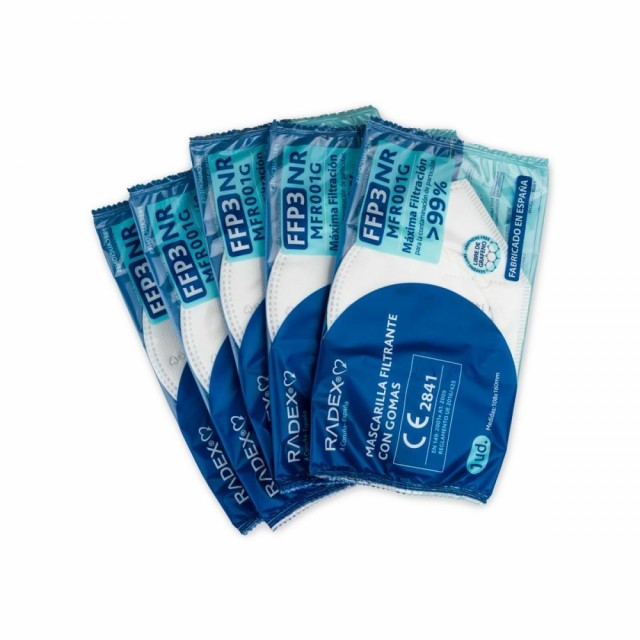 Radex FFP3 Støvmaske uten ventil - Hvit - 20 stk.