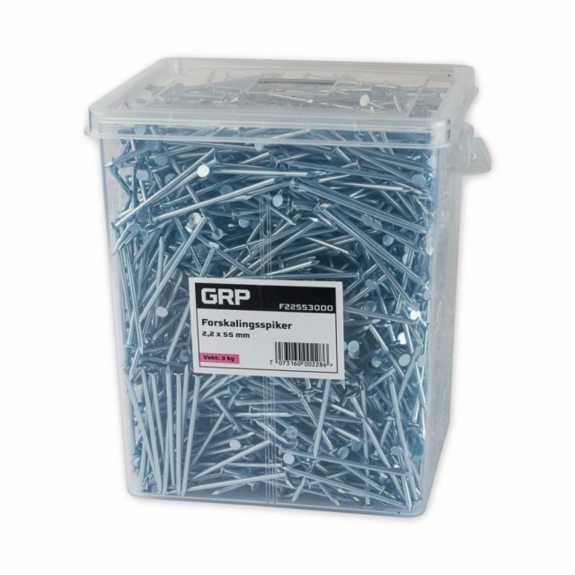Enkelthodet, rund forskalingsspiker 2,2x55mm - 3 kg.