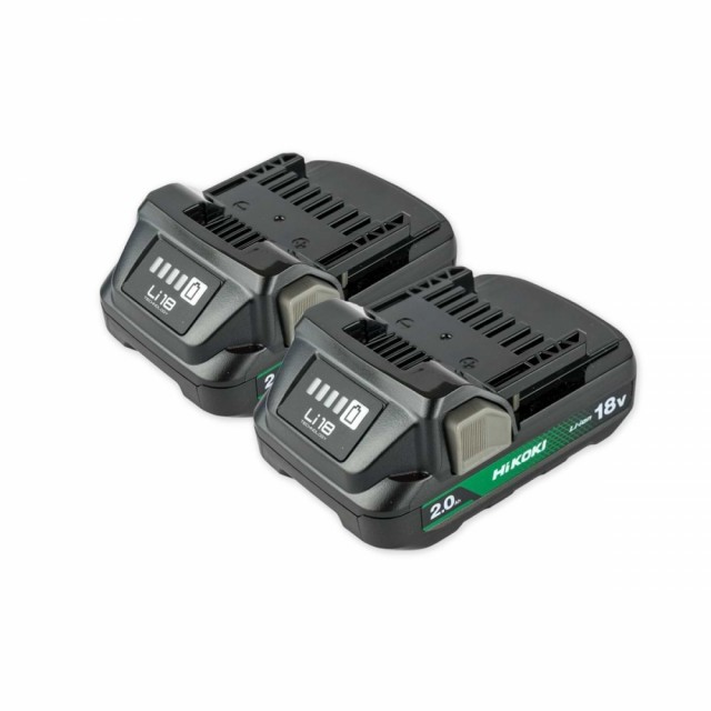 Hikoki Batteripakke med 2x 18V batterier (2.0Ah) og 18V lader