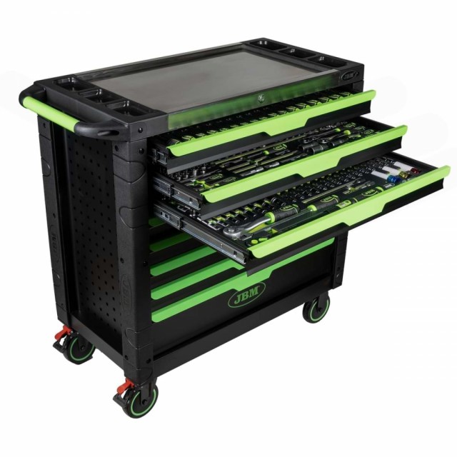 JBM Verktøyvogn XL med 8 skuffer - 468 deler