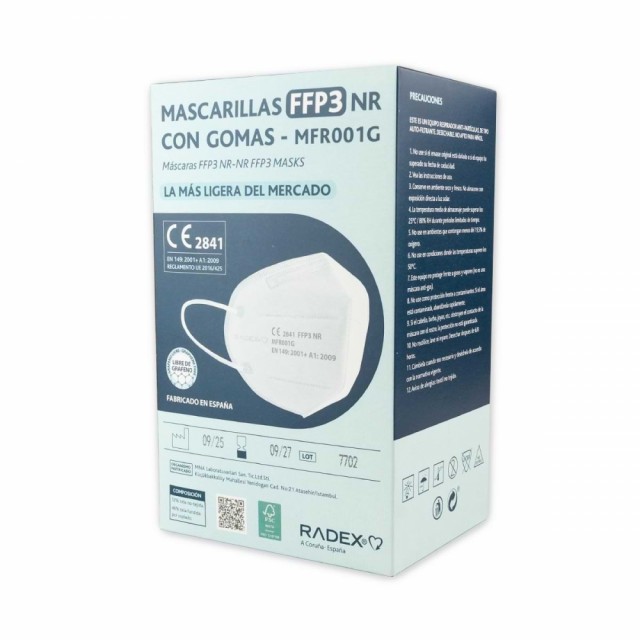 Radex FFP3 Støvmaske uten ventil - Hvit - 20 stk.