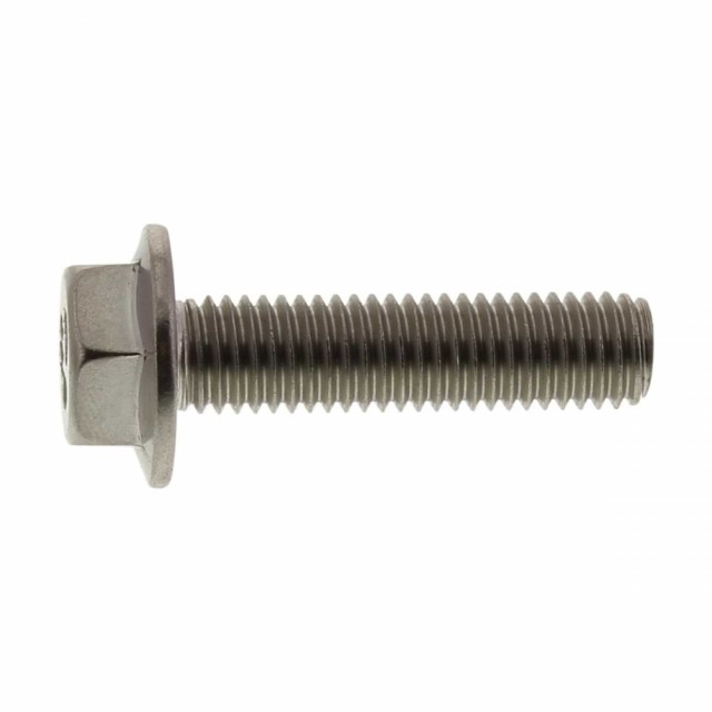 Sekskantskrue med flens M5x10mm A4 Syrefast DIN 6921 (uten låsetenner)