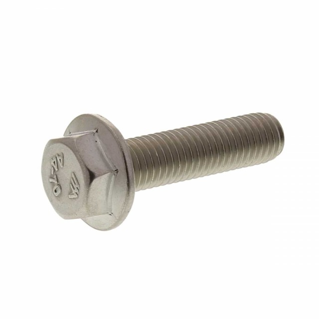 Sekskantskrue med flens M5x10mm A4 Syrefast DIN 6921 (uten låsetenner)