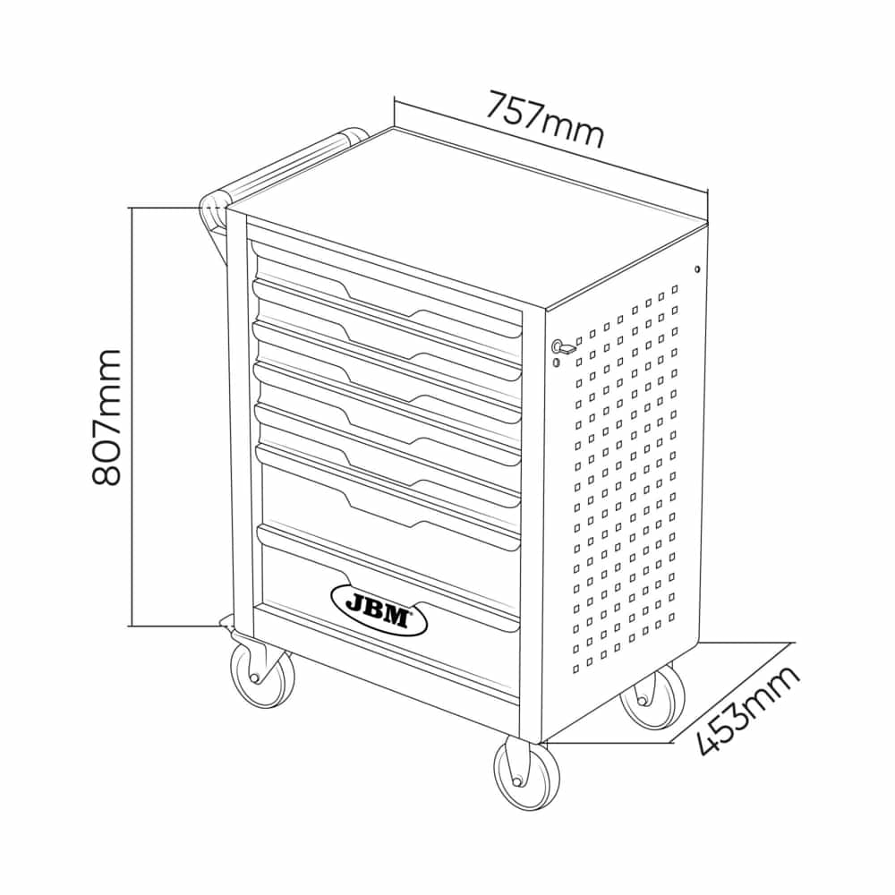 M&aring;lsatt tegning av verkt&oslash;ytralle