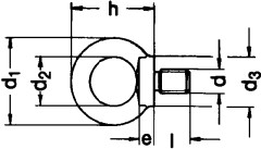 Produktspesifikasjoner syrefast rustfri øyebolt 