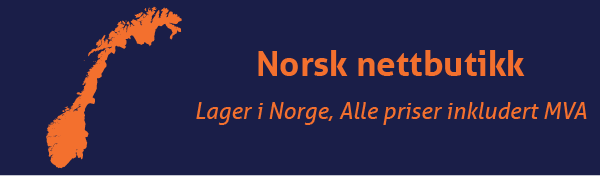 Norsk nettbutikk. Lager i Norge, Alle priser inkludert MVA.