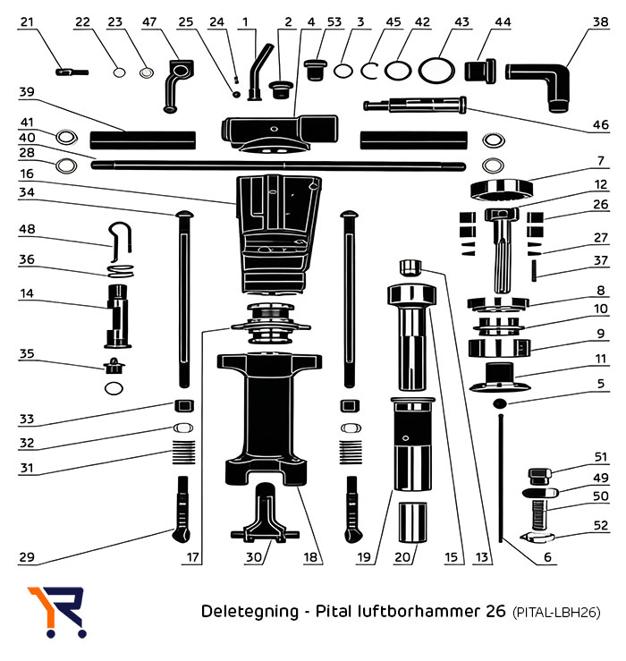 Deletegning, Lyftborhammer Y26 Pital