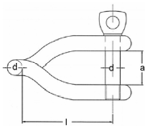 Produktspesifikasjoner 8288 vridd sjakkel