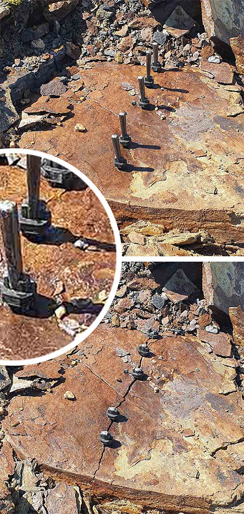 Hvordan plassere fjellkiler ved deling av stein