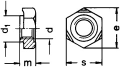Produktspesifikasjoner sekskanta sveisemutter A4