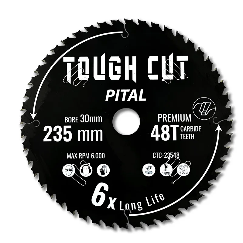 Pital Sirkelsagblad Tough Cut 235mm 48 tenner Carbide