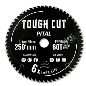 Pital Sirkelsagblad Tough Cut 250mm 60 tenner Carbide