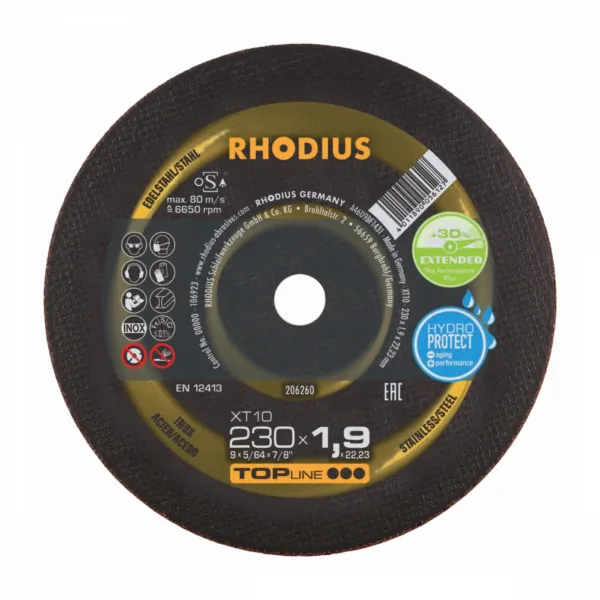 Rhodius XT10 kappeskive 230x1,9 mm