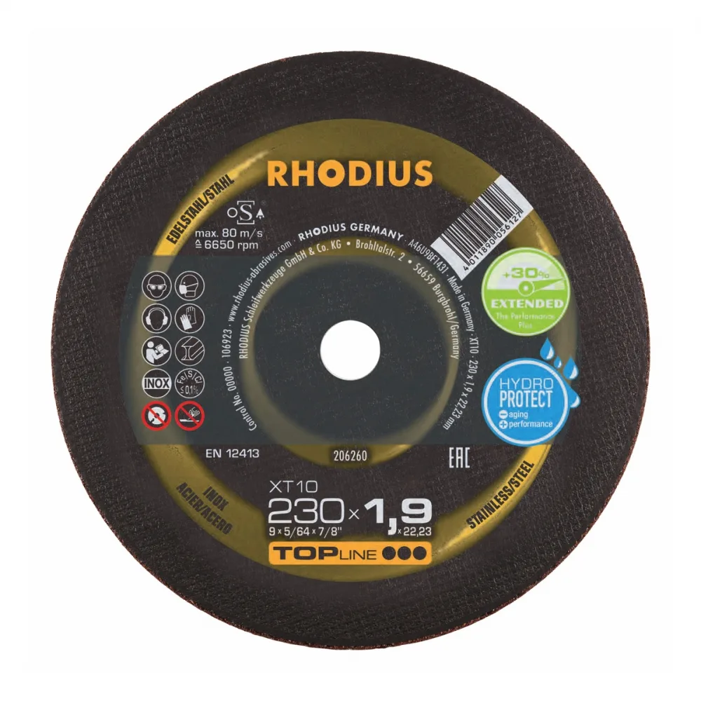 Rhodius XT10 kappeskive 230x1,9 mm