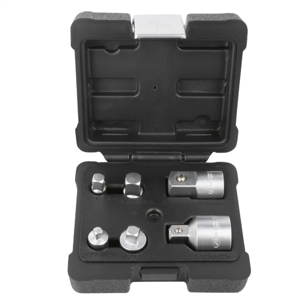 JBM Adaptersett for piper 1/4", 3/8", 1/2", 3/4" - 6 deler