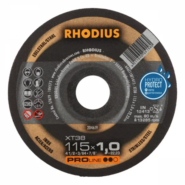 Rhodius XT38 kappeskive 115x1,0 mm