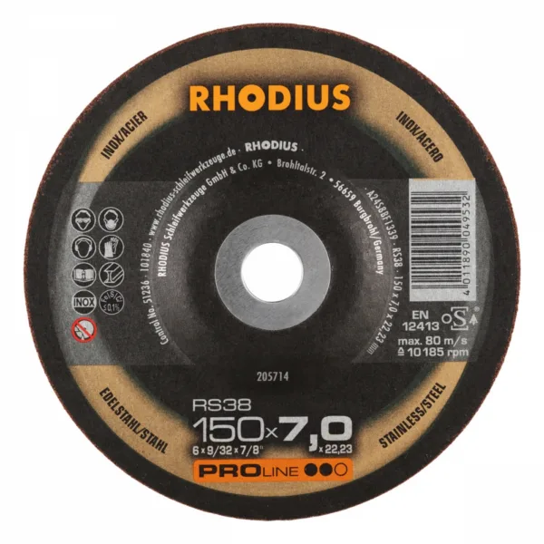 Rhodius RS38 slipeskive 150x7,0 mm