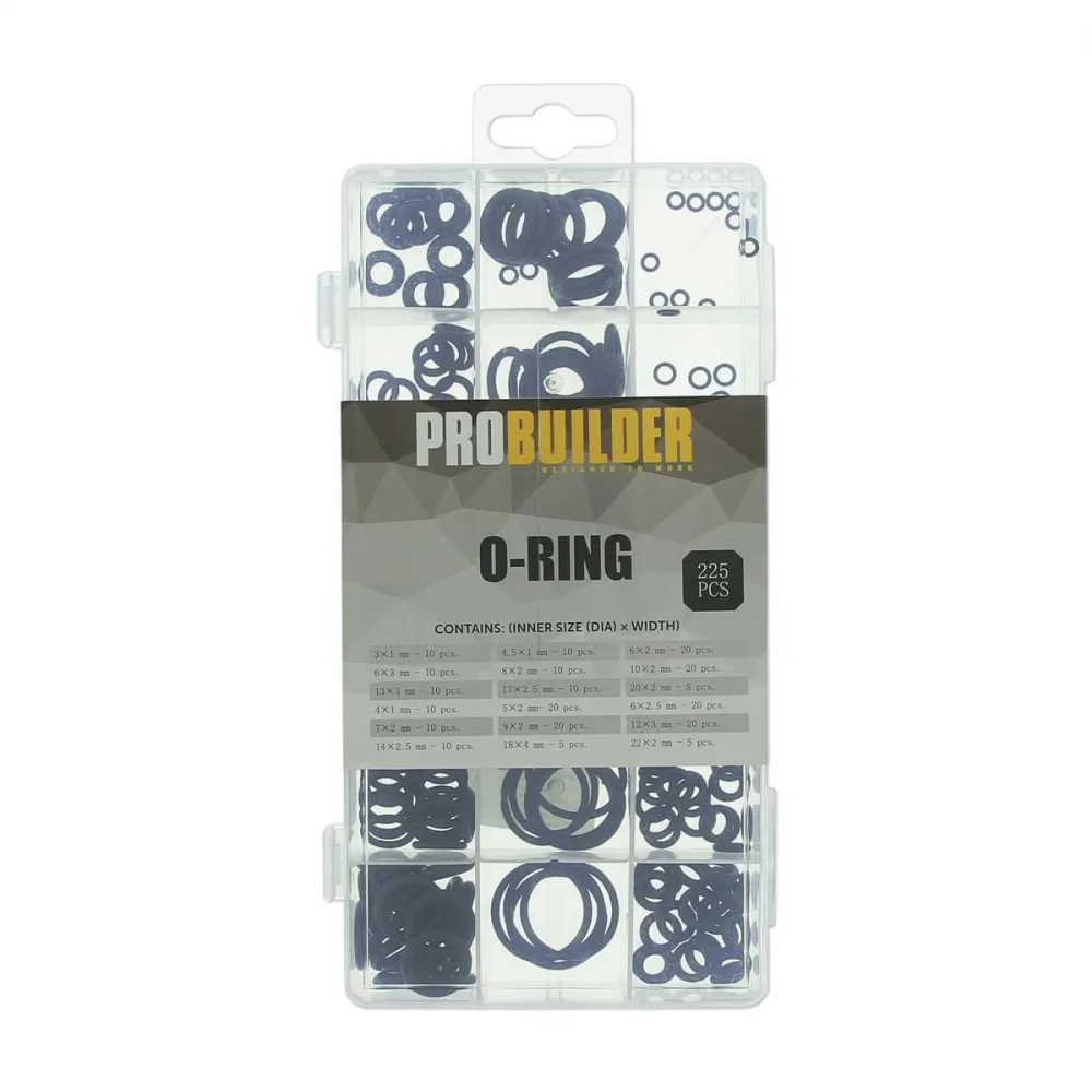 O-ring sortiment - 225 stk. - Probuilder