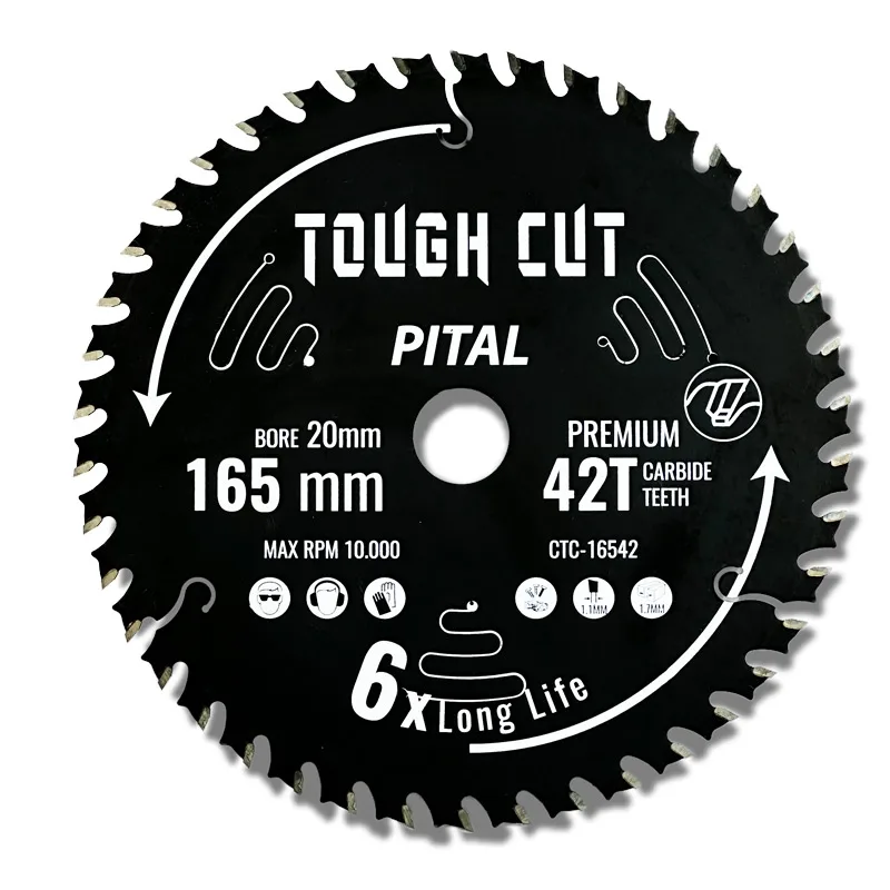 Pital Sirkelsagblad Tough Cut 165mm 42 tenner Carbide