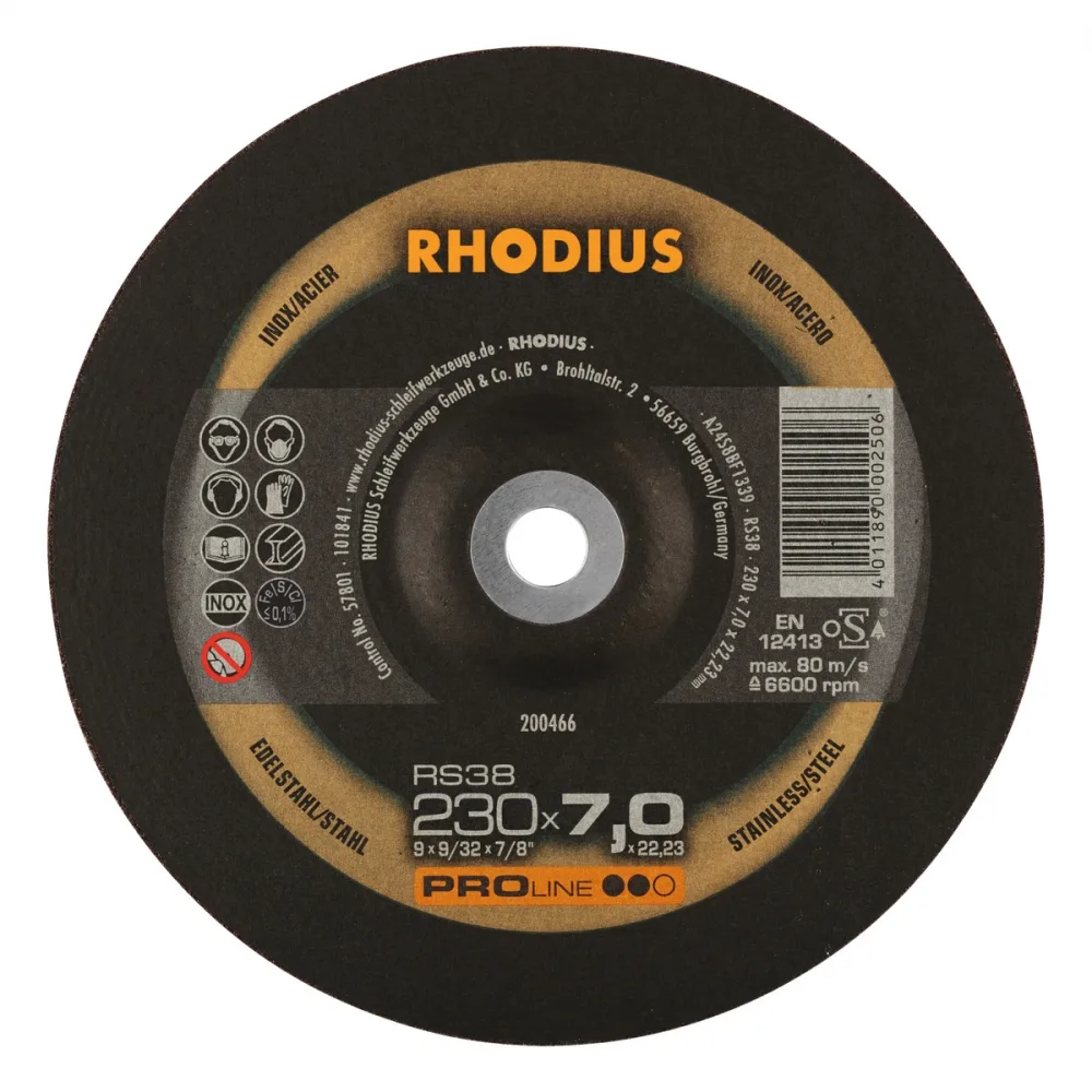Rhodius RS38 slipeskive 230x7,0 mm