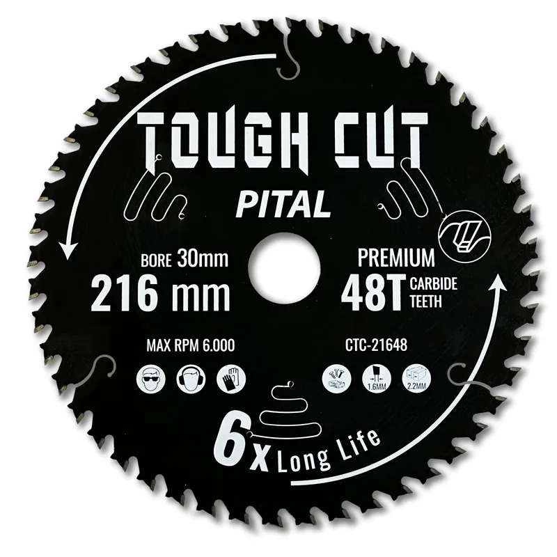 Pital Sirkelsagblad Tough Cut 216mm 48 tenner Carbide
